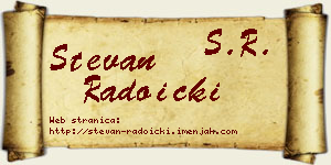 Stevan Radoički vizit kartica